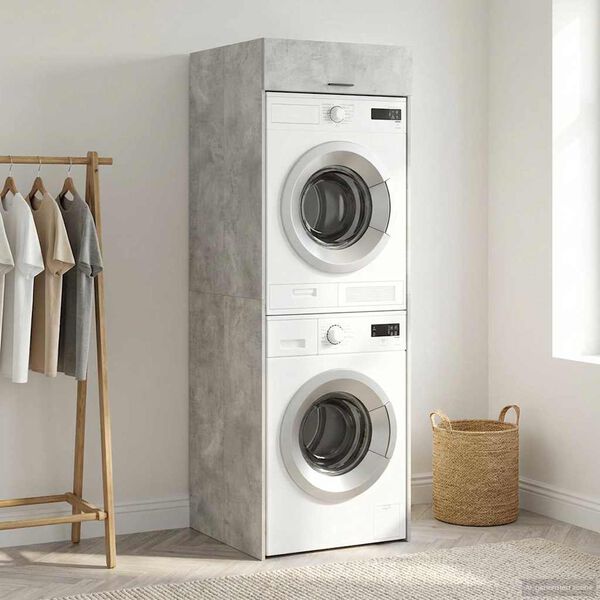 vidaXL Mos&oacute;g&eacute;p Szekr&eacute;ny t&aacute;rol&oacute;val Beton 67,5 x 68 x 200 cm Faanyag