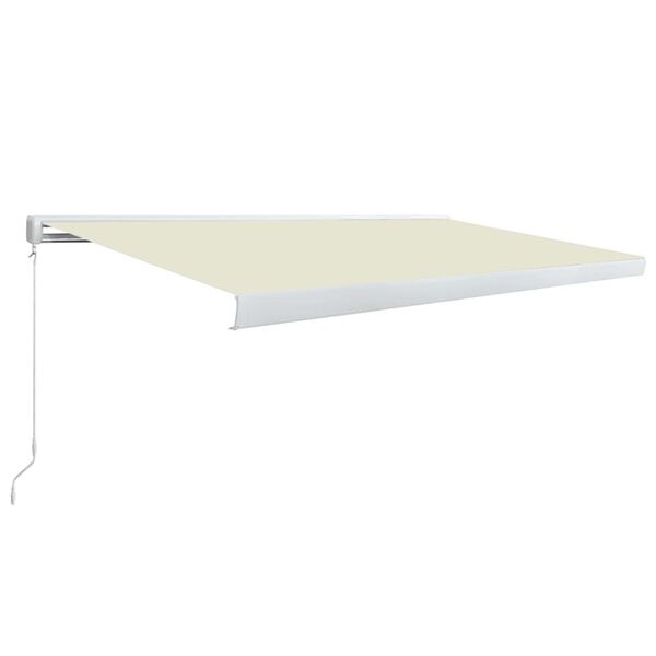 vidaXL kr&eacute;msz&iacute;nű manu&aacute;lis, kazett&aacute;s napellenző 500 x 300 cm