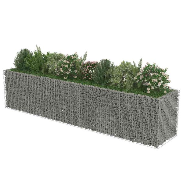 vidaXL horganyozott ac&eacute;l gabion magas&aacute;gy&aacute;s 450 x 90 x 100 cm