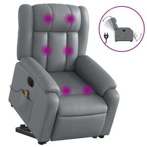 vidaXL elektromos sz&uuml;rke műbőr fel&aacute;ll&aacute;st seg&iacute;tő d&ouml;nthető massz&aacute;zsfotel
