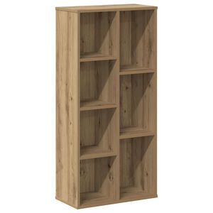 vidaXL k&eacute;zműves t&ouml;lgy szerelt fa k&ouml;nyvespolc 50 x 25 x 105 cm