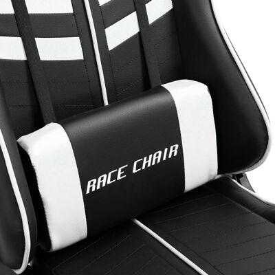 vidaXL fehér műbőr gamer szék