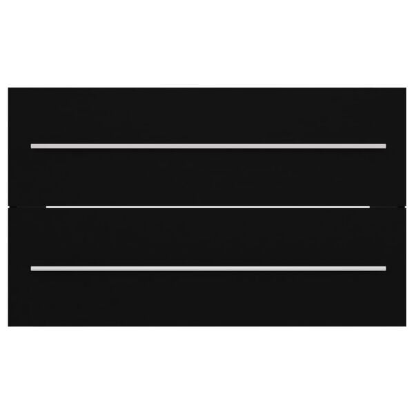 vidaXL fekete szerelt fa mosdószekrény 80 x 38,5 x 48 cm