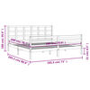vidaXL tömör fa ágykeret fejtámlával Super King Size