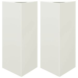 vidaXL 2 db feh&eacute;r ac&eacute;l h&aacute;romsz&ouml;g alak&uacute; kerti &uuml;ltetől&aacute;da 40x34,5x75 cm