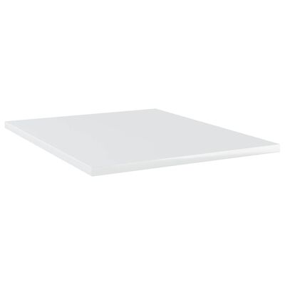 vidaXL 8 db magasfényű fehér forgácslap könyvespolc 40 x 50 x 1,5 cm