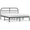 vidaXL fekete f&eacute;m &aacute;gykeret fejt&aacute;ml&aacute;val 183 x 213 cm