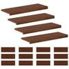 vidaXL L&eacute;pcsőfok 16 db 80 x 25 x 2 cm S&ouml;t&eacute;t Barna T&ouml;m&ouml;r T&ouml;lgyfa