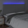 vidaXL világosszürke szövet LED-es fejtámla 180x5x118/128 cm
