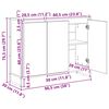 vidaXL Oldals&oacute; szekr&eacute;ny Sz&uuml;rke Sonoma 96,5 x 30 x 75 cm Faanyag
