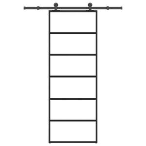 vidaXL ESG &uuml;veg &eacute;s alum&iacute;nium tol&oacute;ajt&oacute; f&eacute;mszerelv&eacute;ny-szettel 76x205 cm