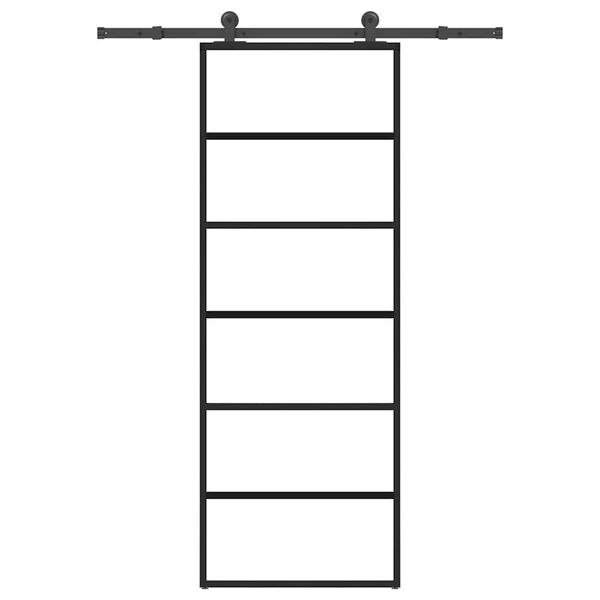 vidaXL ESG &uuml;veg &eacute;s alum&iacute;nium tol&oacute;ajt&oacute; f&eacute;mszerelv&eacute;ny-szettel 76x205 cm