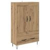 vidaXL Magasfi&uacute; Artisan t&ouml;lgy 69,5 x 31 x 115 cm Szerelt Fa