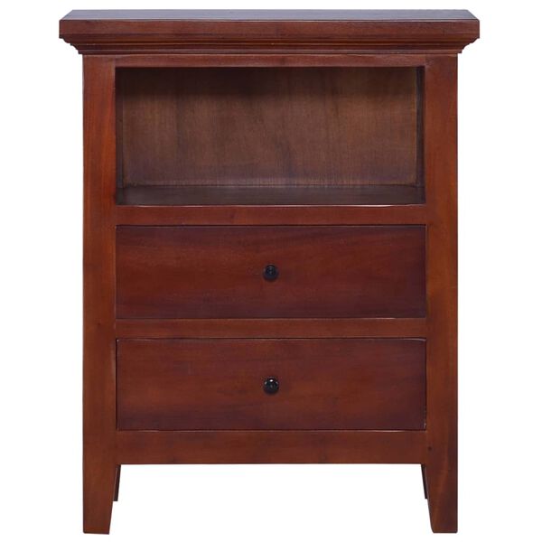 vidaXL klasszikus barna t&ouml;m&ouml;r mahag&oacute;nifa kisszekr&eacute;ny 60 x 30 x 75 cm