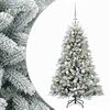 vidaXL Műfenyő g&ouml;mb&ouml;kkel 120 cm 150 LED Meleg feh&eacute;r PVC &eacute;s f&eacute;m