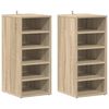 vidaXL 2 db sonoma t&ouml;lgy sz&iacute;nű szerelt fa cipősszekr&eacute;ny 31,5x35x70 cm