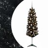 vidaXL Karcs&uacute; műkar&aacute;csonyfa g&ouml;mb&ouml;kkel 150 cm 150 LED Meleg feh&eacute;r