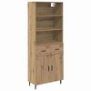 vidaXL Magasfi&uacute; 2 db Artisan t&ouml;lgy 69,5 x 32,5 x 180 cm Szerelt Fa