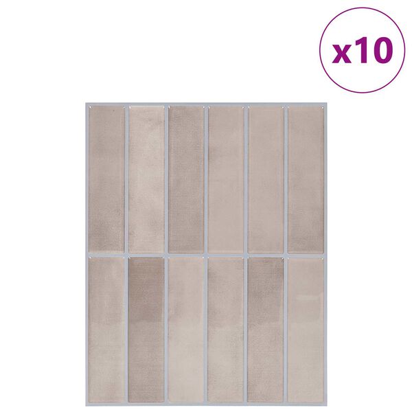 vidaXL T&eacute;glalap csempe 10 pcs Beige K&aacute;v&eacute; 29 x 23 x 0,08 cm