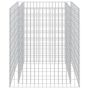 vidaXL horganyzott ac&eacute;l gabion magas&aacute;gy&aacute;s 90 x 90 x 100 cm