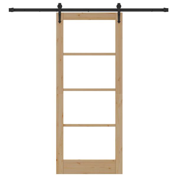 vidaXL Cs&uacute;sz&oacute; ajt&oacute; Term&eacute;szetes &eacute;s fekete 83 x 202 cm