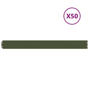 vidaXL Gyepszeg&eacute;lyek 50 db olajz&ouml;ld 10x103 cm hidegen hengerelt ac&eacute;l