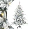 vidaXL Műanyag Hajtogat&oacute;s Kar&aacute;csonyfa Feh&eacute;r 150 cm PVC &eacute;s Ac&eacute;l
