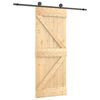 vidaXL Cs&uacute;sz&oacute; ajt&oacute; Term&eacute;szetes &eacute;s Fekete 85 x 210 cm Szil&aacute;rd Fenyőfa