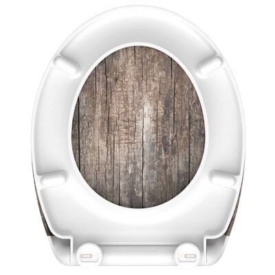 SCHÜTTE OLD WOOD duroplast WC-ülőke lágyan záródó gyorskioldással
