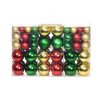 100 darab piros/arany/zöld karácsonyi gömb