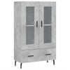 vidaXL betonsz&uuml;rke szerelt fa magasszekr&eacute;ny 69,5 x 31 x 115 cm