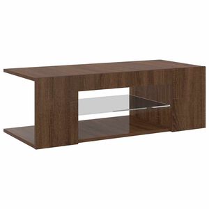 vidaXL barna t&ouml;lgy sz&iacute;nű LED-es TV-szekr&eacute;ny 90 x 39 x 30 cm
