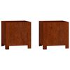 vidaXL 2 db rozsda sz&iacute;nű corten ac&eacute;l n&ouml;v&eacute;nytart&oacute; l&aacute;bbal 30x30x30 cm
