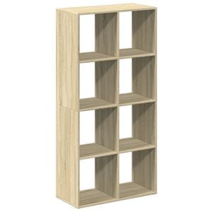 vidaXL sonoma t&ouml;lgy szerelt fa elv&aacute;laszt&oacute; k&ouml;nyvespolc 69,5x29x137,5 cm