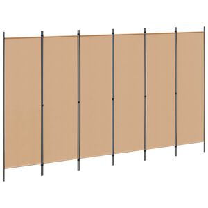 vidaXL 6-paneles szobaelv&aacute;laszt&oacute; B&eacute;zs 300 x 180 cm Sz&ouml;vet