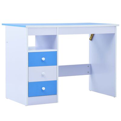 vidaXL kék és fehér dönthető gyerekíróasztal
