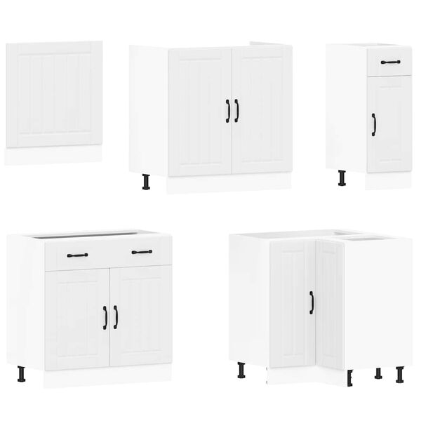 vidaXL 11 darabos konyhaszekr&eacute;ny szett Lucca feh&eacute;r sz&iacute;nű műfa