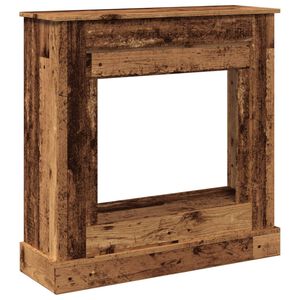 vidaXL antik fa sz&iacute;nű szerelt fa kandall&oacute;burkolat 90 x 30 x 90 cm