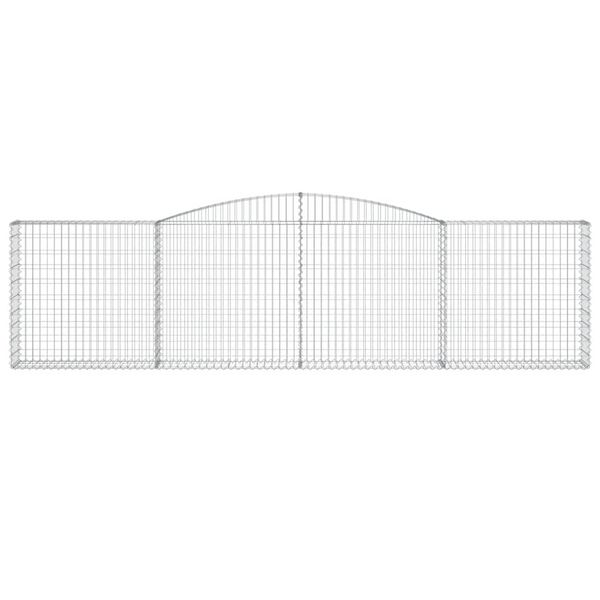 vidaXL 6 db íves horganyzott vas gabion kosár 400x30x100/120 cm