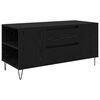 vidaXL Doh&aacute;nyz&oacute;asztal fi&oacute;kkal Fekete t&ouml;lgy 102 x 44,5 x 50 cm Faanyag