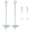 vidaXL F&ouml;ldi horgony 2 pcs Ez&uuml;st &Oslash;10 x 40 cm Galvaniz&aacute;lt f&eacute;m