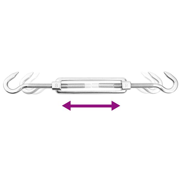 vidaXL 8 darabos rozsdamentes acél napvitorla-tartozékszett