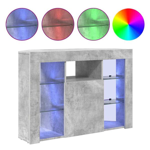 vidaXL Sarok LED TV szekr&eacute;ny Beton Sz&uuml;rke 100x40x68cm Faanyag