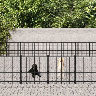 vidaXL acél kültéri kutyakennel 60,22 m²