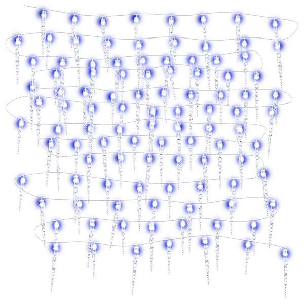 vidaXL meleg feh&eacute;r akril PVC kar&aacute;csonyi j&eacute;gcsapl&aacute;mpa 200 LED-del 20 m