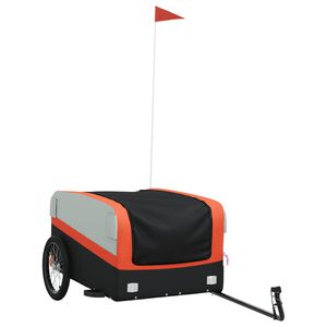 vidaXL fekete-narancss&aacute;rga vas ker&eacute;kp&aacute;r-ut&aacute;nfut&oacute; 45 kg