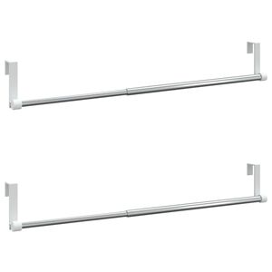 vidaXL 2 db feh&eacute;r &eacute;s ez&uuml;st alum&iacute;nium f&uuml;gg&ouml;nytart&oacute; 40-60 cm
