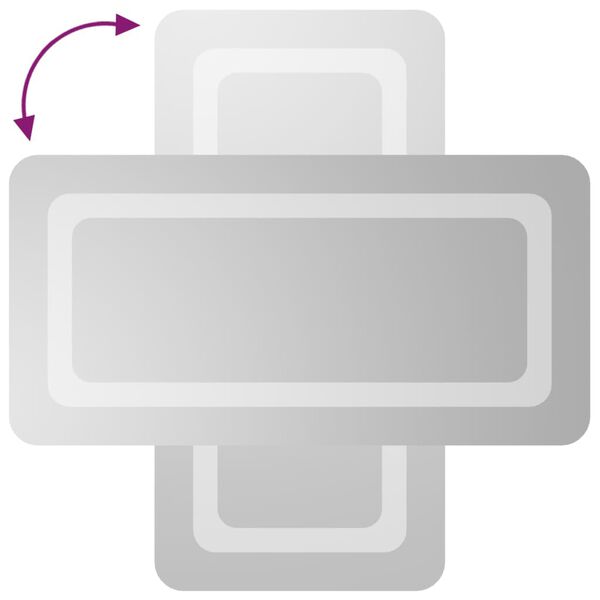 vidaXL LED-es f&uuml;rdőszobat&uuml;k&ouml;r 30x60 cm