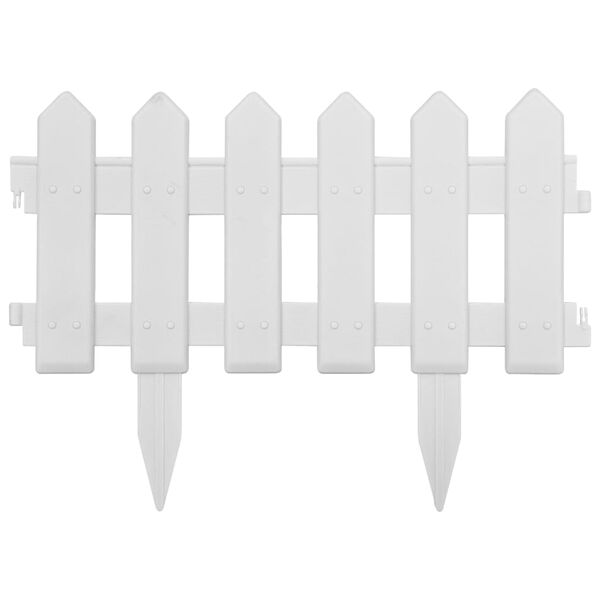 vidaXL 25 db feh&eacute;r PP gyepszeg&eacute;ly 10 m