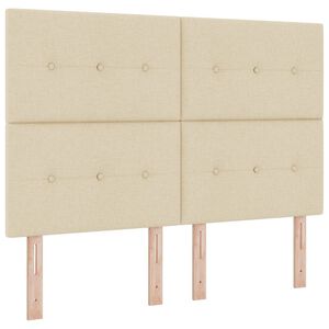 vidaXL Boxrug&oacute;s &aacute;gy LED szalagokkal Kr&eacute;m 140 x 200 cm sz&ouml;vet